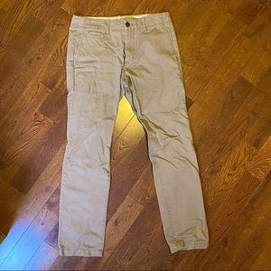 Tan Lived-in Slim Chinos